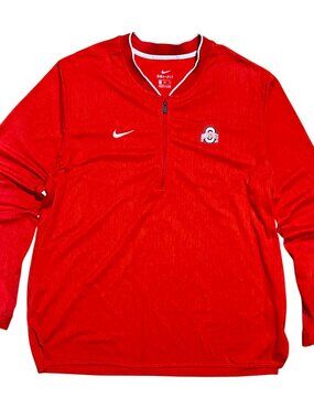 Ohio State Buckeyes Nike Dri-Fit Half Zip Pullover Long Sleeve Shirt, Men's 2XL